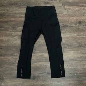 Lululemon Fast and Free reflective high rise crop 19”